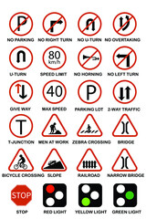road traffic signs icon set vector icon illustration sign 