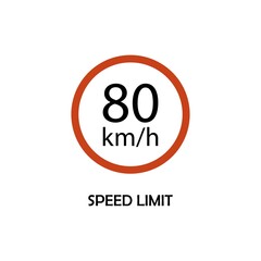 speed limit road sign vector icon illustration sign 