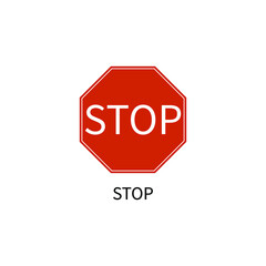 stop road sign vector icon illustration sign 