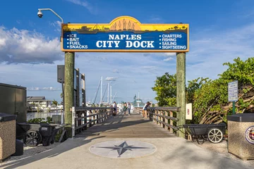 Cercles muraux Naples Naples City Dock, Florida