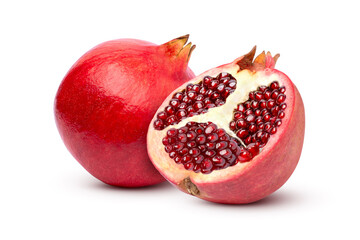 pomegranate isolated on white background
