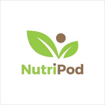 Healthy nutrition logo design template