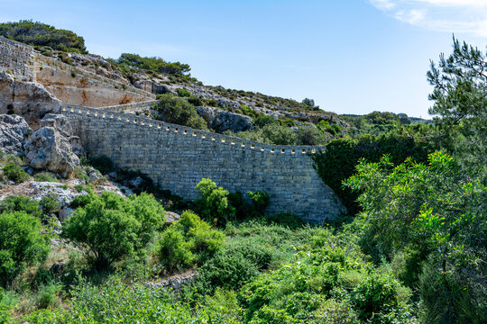 Remains of the 19th Century British Fortification "Victoria Lines" on the Island of Malta