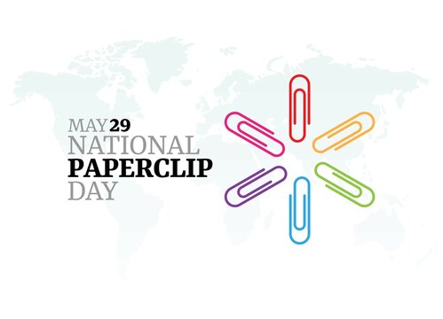 vector graphic of national paperclip day good for national paperclip day celebration. flat design. flyer design.flat illustration. - Powered by Adobe