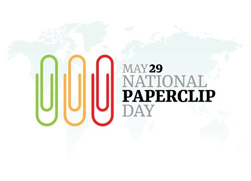vector graphic of national paperclip day good for national paperclip day celebration. flat design. flyer design.flat illustration.