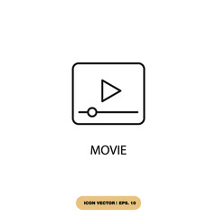 movie icons  symbol vector elements for infographic web