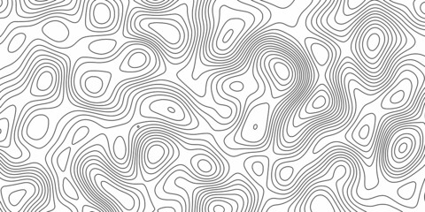 Abstract design with black and white abstract background. The concept of a conditional geography scheme and the terrain path. Wide size. Map on land vector terrain Illustration