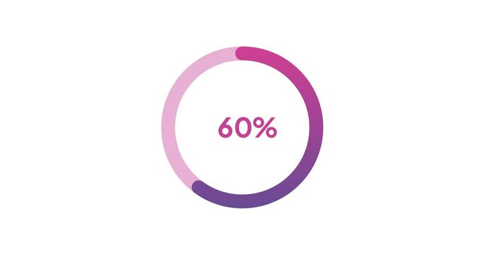 60% circle percentage diagrams modern animation design
