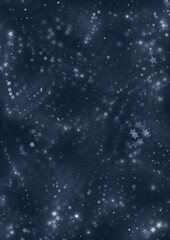 Creative backgrounds. Imitation of the starry sky. White stars on a blue background