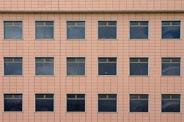 A fragment of the building facade with windows