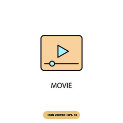 movie icons  symbol vector elements for infographic web