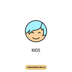 kids icons  symbol vector elements for infographic web