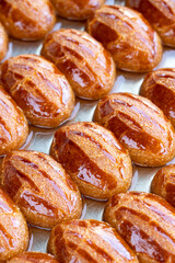 Sekerpare dessert. Traditional Turkish cuisine delicacies. close up