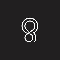 Obraz premium number 8 motion line abstract logo vector