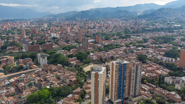 Panoramic of the West of Medellin, photographic shots with drone