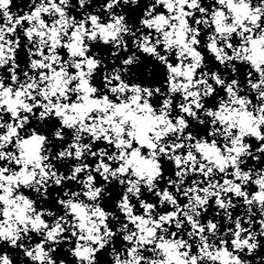 Dark grunge vector overlay. Black and white rough texture. Monochrome scratched pattern.
