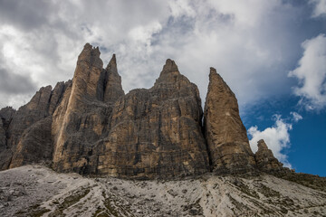 Mountain trail Tre Cime di Lavaredo in Dolomites