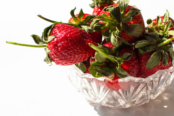 Strawberries on a sunny day. Large ripe berries. - 504943879