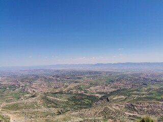 Fototapeta na wymiar view from the top of the Cûdî Mountain / middle east 