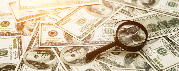 Inflation, hyperinflation in the dollar one dollar bill The concept of reducing purchasing power...