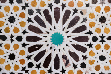 Details in Saadiens Tombs in Marrakech, Morocco