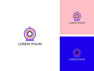 ILLUSTRATION SIMPLE TRIANGLE TARGET LOGO DESIGN VECTOR