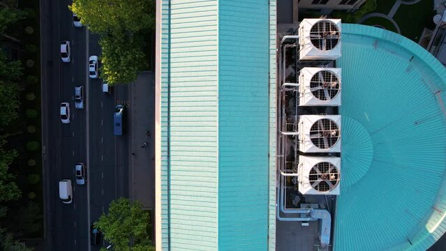 Condensing units on the roof