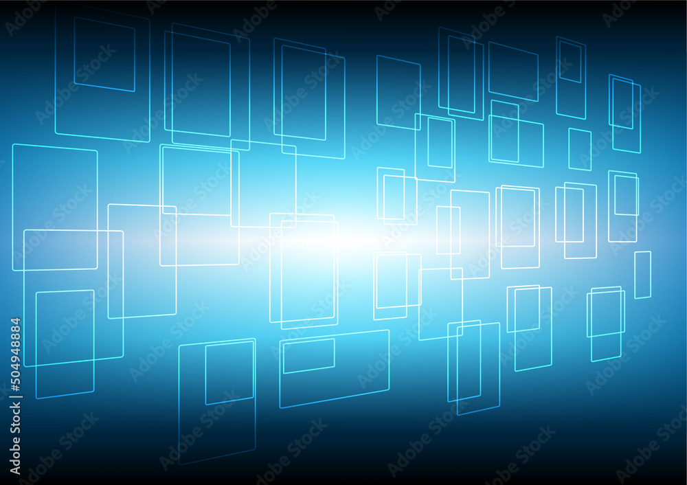 Poster hi-tech data information technology abstract background