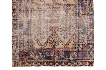  wool woven old antique Turkish rug