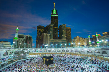 Skyline of MECCA SAUDI ARABIA,April-2018, royal clock tower in makkah,MECCA.clound background, © Doloh