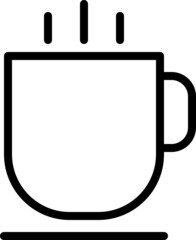 Coffee cup outline icon