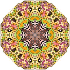 Colorful cute Mandala. Decorative unusual round ornaments.