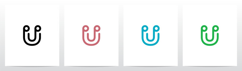 Circle At the End Of Letter Outline U © recehan