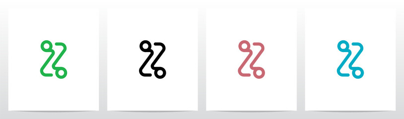 Circle At the End Of Letter Outline Z