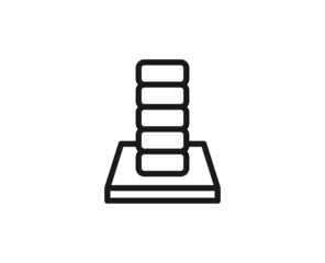 Black line icon on white background