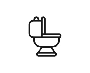 Toilet premium line icon. Simple high quality pictogram. Modern outline style icons. Stroke vector illustration on a white background.