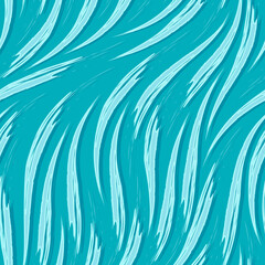 Seamless vector pattern of smooth flowing stripes or strokes in blue.Seamless vector pattern of waves or river flow.
