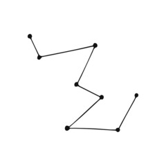 Fototapeta premium Esoteric symbols constellations. Alchemy mystical magic elements for prints, posters, illustrations and patterns.