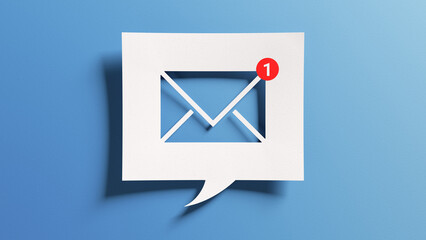 New email notification concept for business e-mail communication and digital marketing. Inbox...