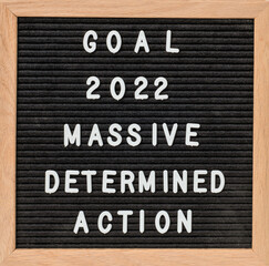 Goal 2022 sign