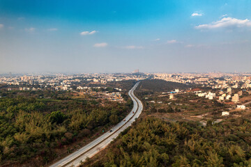 Obraz premium Indian City Aerial View - Bangalore Cityscape 