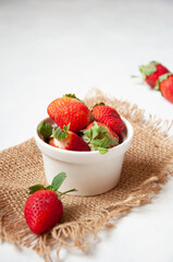 strawberries in a bowl