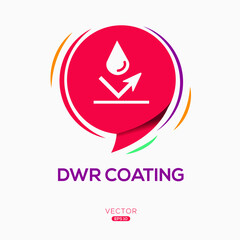 Creative (DWR coating) Icon, Vector sign.