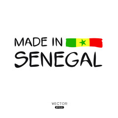 Made in Senegal, vector illustration.