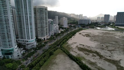 Georgetown, Penang Malaysia - May 14, 2022: The Amazing Scenery of around Armenian Street and Georgetown