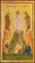 Schilderijen op glas BARI, ITALY - MARCH 5, 2022: The icon of Transfiguration of the Lored in the church Chiesa di Santa Croce from 20. cent. © Renáta Sedmáková
