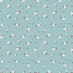 Lovely hand drawn floral seamless pattern, cute doodle flowers great for textiles, wrapping, banners, cloth, surface - vector design