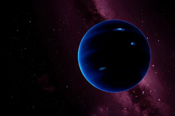 Planet Neptune on a dark background. Elements of this image furnished by NASA