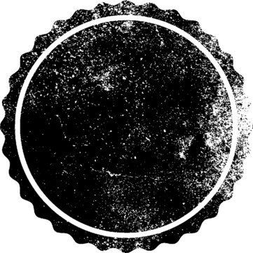circular stamp element with a transparent background