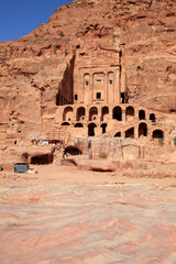 The Urn tomb, one of the royal tombs in Petra, Jordan